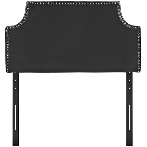 Laura Twin Vinyl Headboard in Black