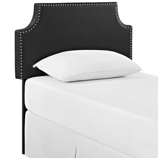 Laura Twin Vinyl Headboard in Black