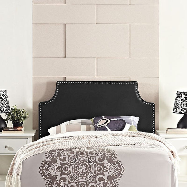 Laura Twin Vinyl Headboard in Black