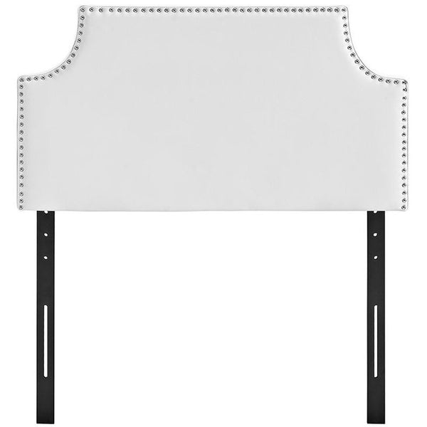 Laura Twin Vinyl Headboard in White
