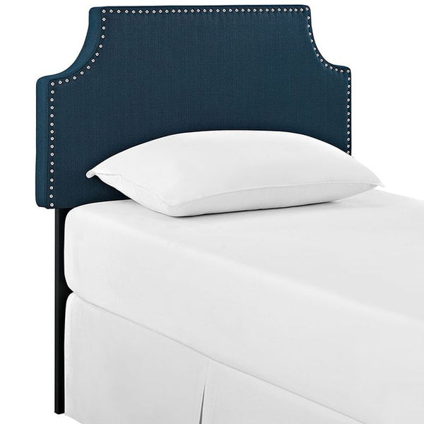 Laura Twin Fabric Headboard in Azure
