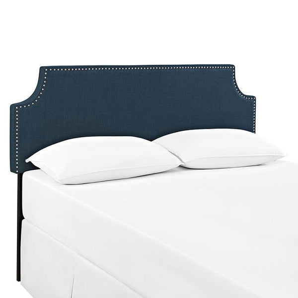 Laura Queen Fabric Headboard in Azure