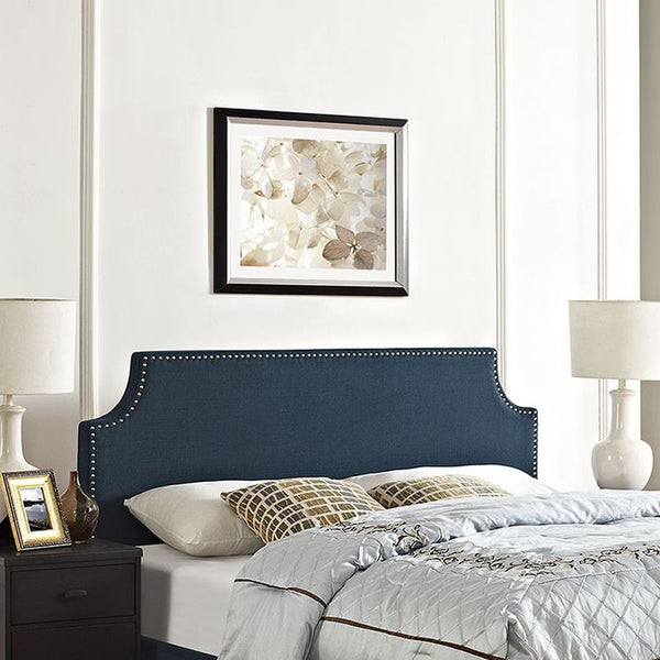Laura Queen Fabric Headboard in Azure