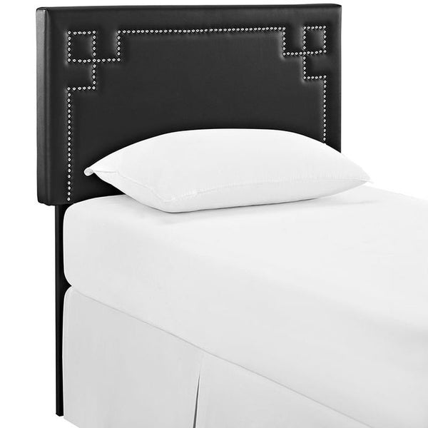 Josie Twin Vinyl Headboard in Black
