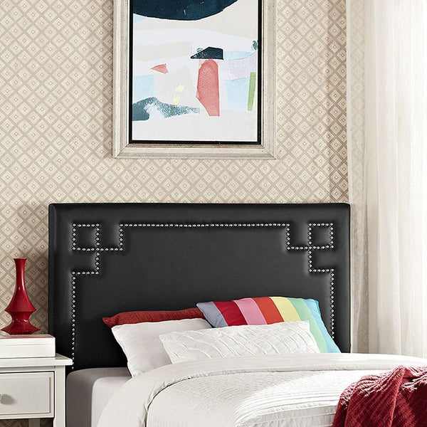 Josie Twin Vinyl Headboard in Black