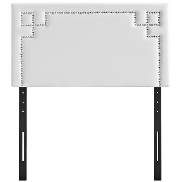 Josie Twin Vinyl Headboard in White