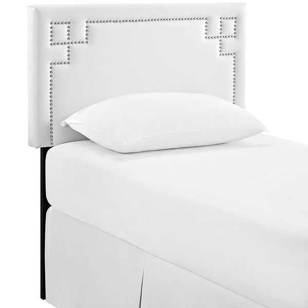 Josie Twin Vinyl Headboard in White