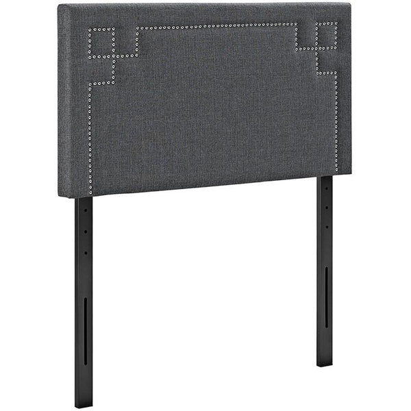 Josie Twin Fabric Headboard in Gray