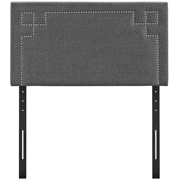 Josie Twin Fabric Headboard in Gray