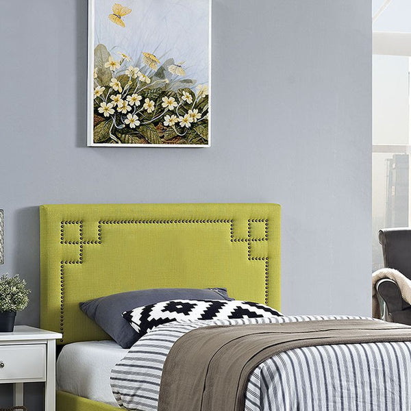 Josie Twin Fabric Headboard in Wheatgrass