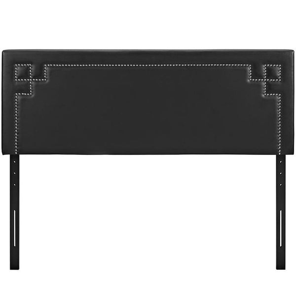 Josie Queen Vinyl Headboard in Black