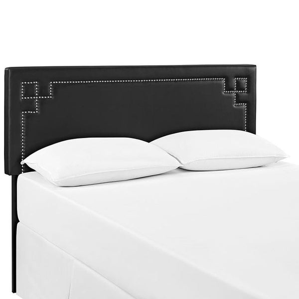 Josie Queen Vinyl Headboard in Black