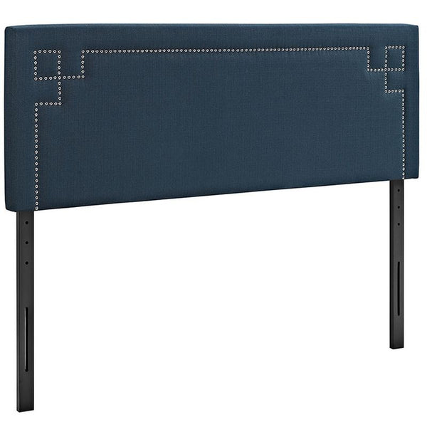 Josie Queen Fabric Headboard in Azure