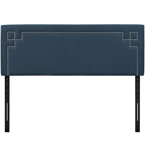Josie Queen Fabric Headboard in Azure