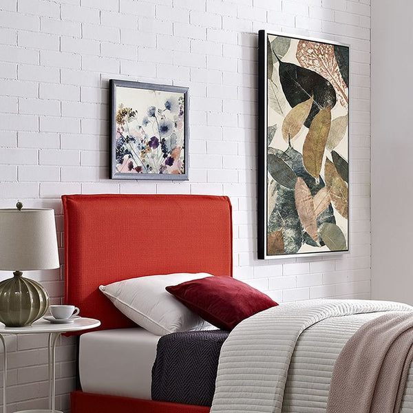 Camille Twin Fabric Headboard in Atomic Red