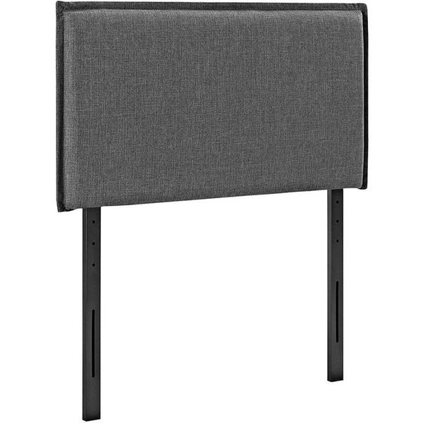 Camille Twin Fabric Headboard in Gray