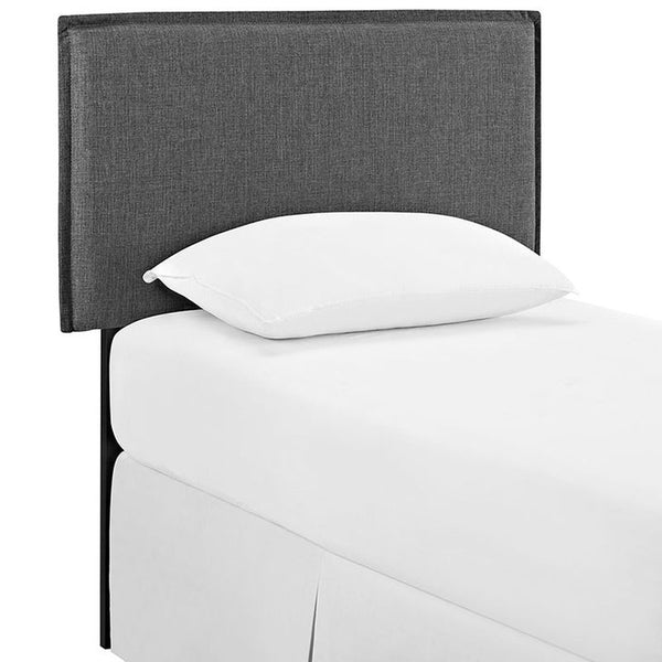Camille Twin Fabric Headboard in Gray