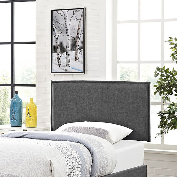 Camille Twin Fabric Headboard in Gray