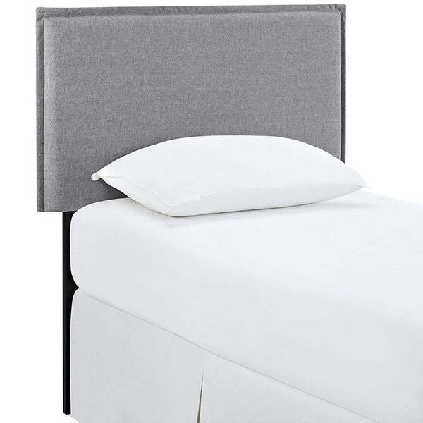 Camille Twin Fabric Headboard in Light Gray