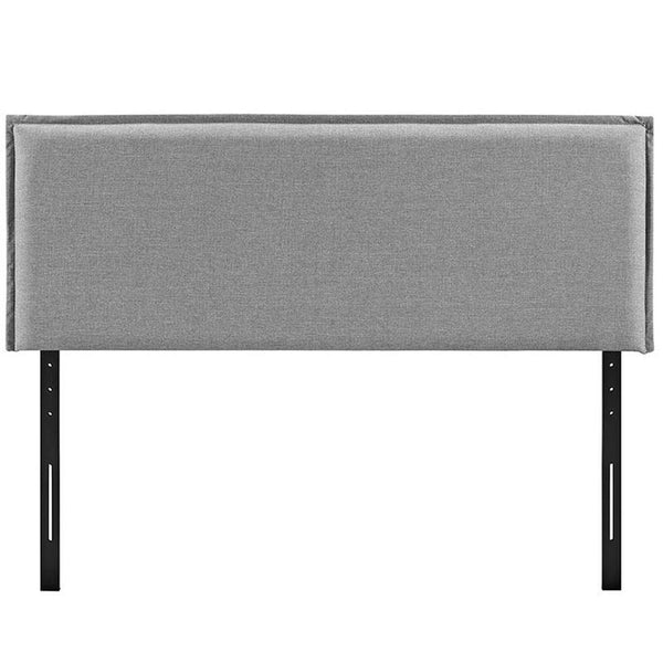 Camille Full Fabric Headboard in Light Gray
