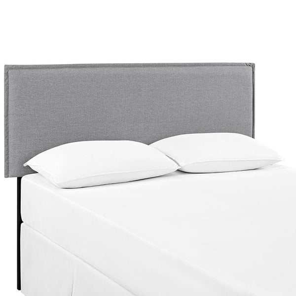 Camille Full Fabric Headboard in Light Gray