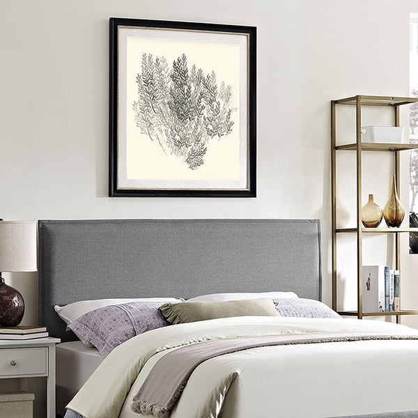 Camille Full Fabric Headboard in Light Gray