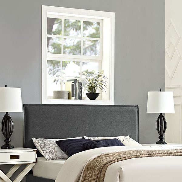 Camille Queen Fabric Headboard in Gray