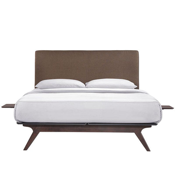 Tracy 3 Piece Twin Bedroom Set in Cappuccino Brown
