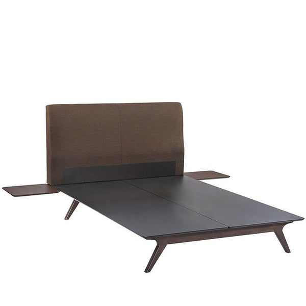 Tracy 3 Piece Full Bedroom Set in Cappuccino Brown