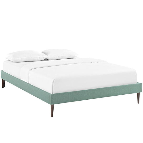 Sherry King Fabric Bed Frame with Round Tapered Legs in Laguna