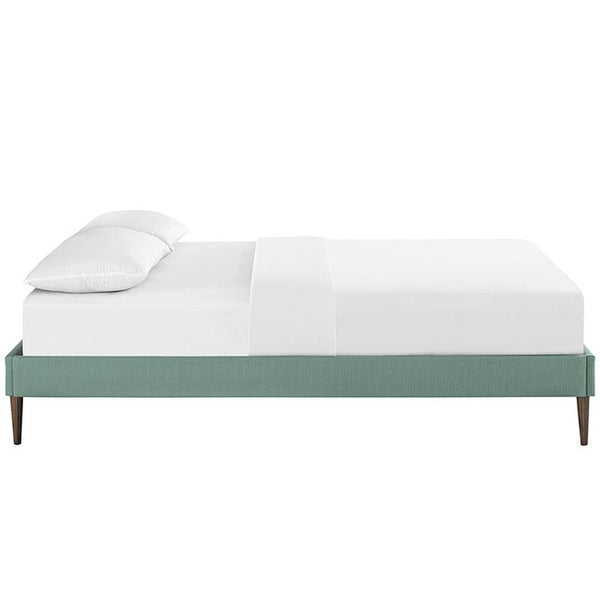 Sherry King Fabric Bed Frame with Round Tapered Legs in Laguna