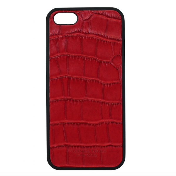 Red Croc Embossed iPhone 5/5S/SE Case