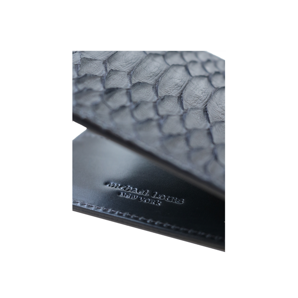 Black Snakeskin Bifold Wallet