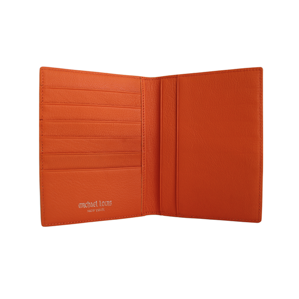 Orange Snakeskin Passport Holder