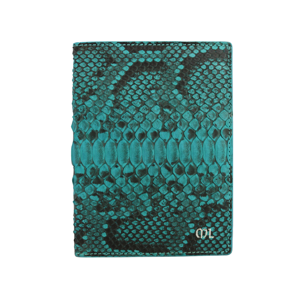 Turquoise Snakeskin Passport Holder