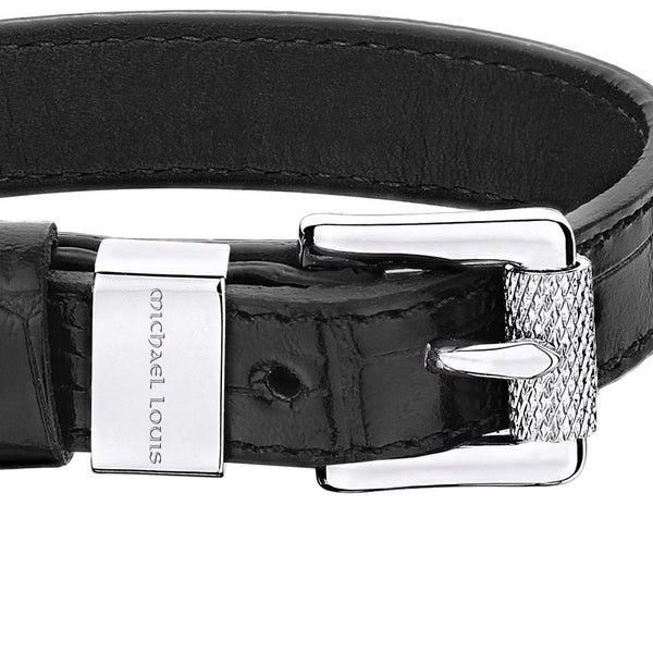 Soho Bracelet - Black Croc Embossed