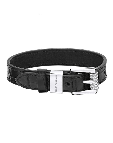 Soho Bracelet - Black Croc Embossed