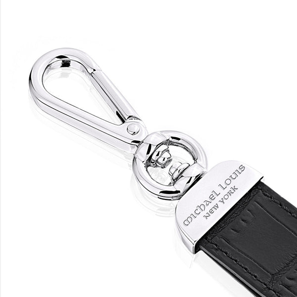 Black Croc Swivel Key Holder