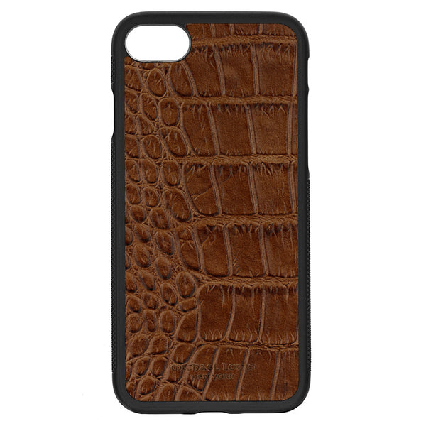 Brown Croc Embossed iPhone 7 Case