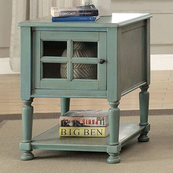 Jaida Side Table, Antique Teal