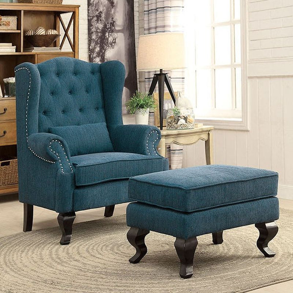 Willow Dark Teal Ottoman