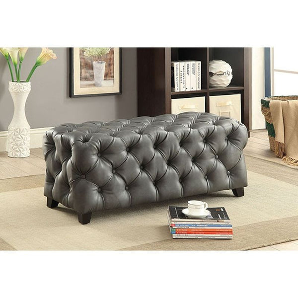 Emelda Gray Rectangular Ottoman