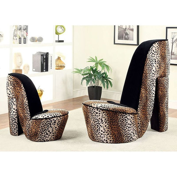 Heely Leopard Small Accent Chair