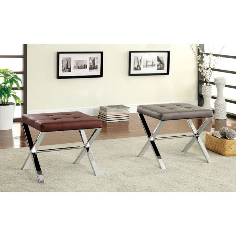 Laxi Gray Ottoman