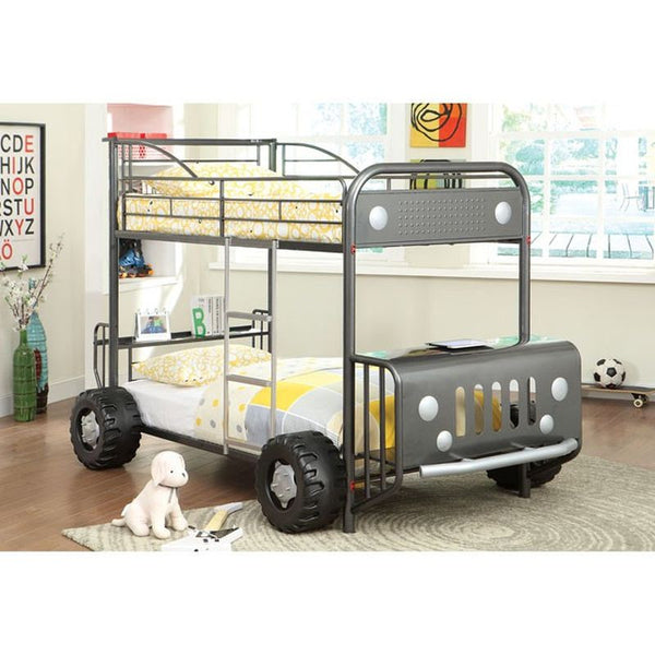 Explorer Gun Metal Twin/Twin Bunk Bed
