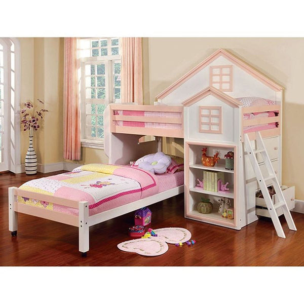Citadel White/Pink Bunk Bed