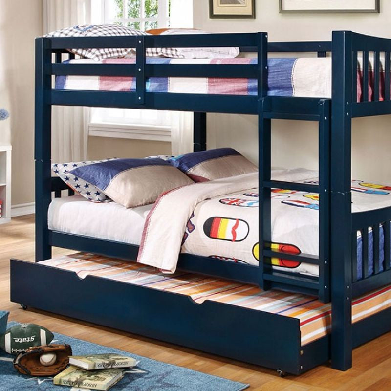 Cameron Full/Full Bunk Bed, Blue