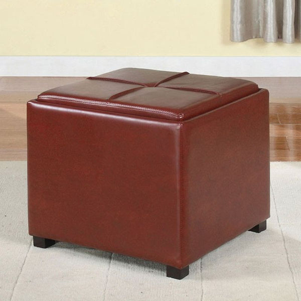 Adel Red Nested Ottoman by Furniture and Things