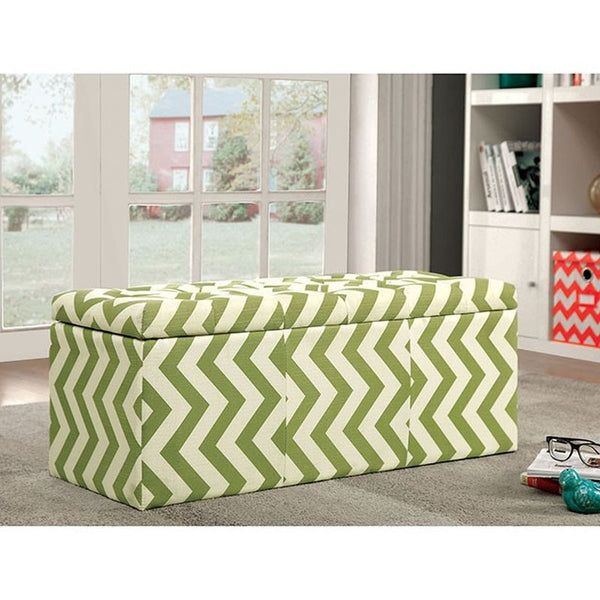 Zahra I Green Storage Ottoman