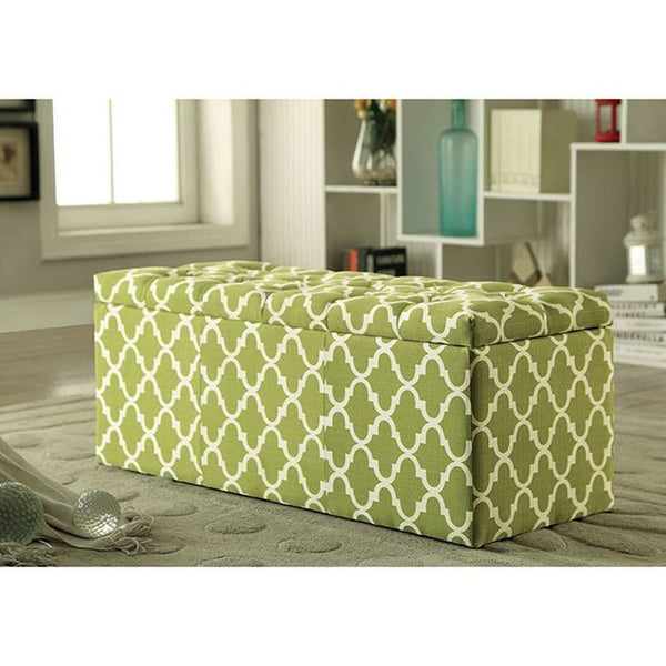 Zaira I Green Storage Ottoman